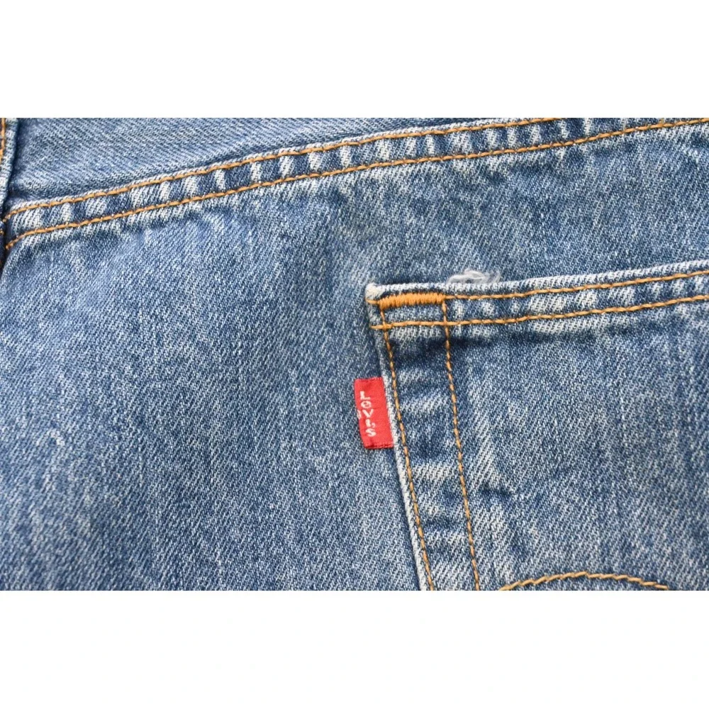 Levi's 501 Original Jeans Mens 50x30 Blue Straight Leg Button Fly Rugged
